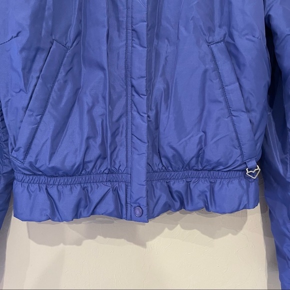 Vintage 90s Obermeyer Down Puffer Coat Ski Jacket Very Peri Ladies 12 - Picture 9 of 9